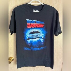Back to the Future DeLorean Black T-Shirt Size Medium Officially Licensed